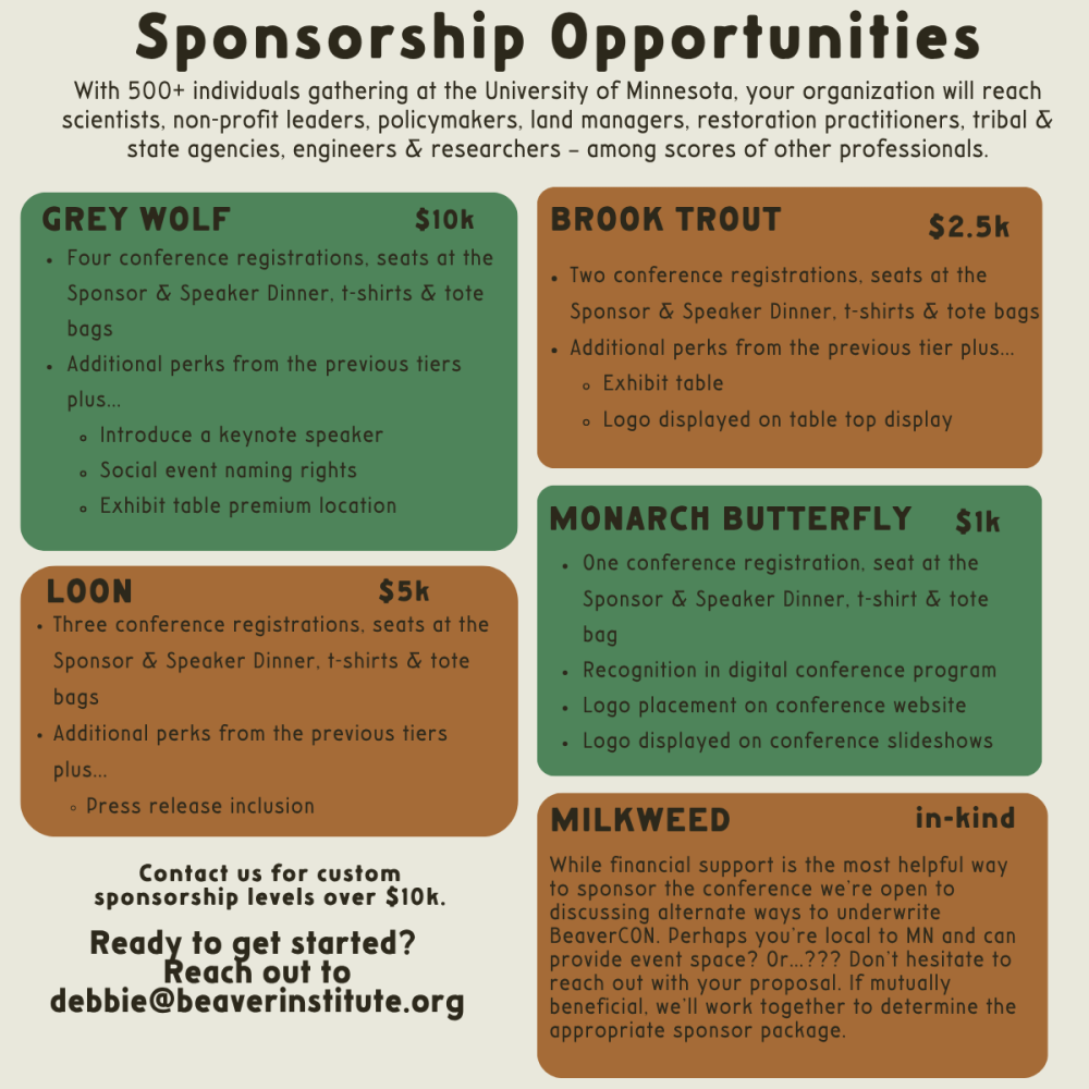 2026 BeaverCON Sponsorship Opportunities