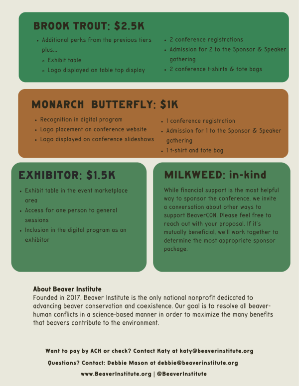 BeaverCON sponsorship opportunities